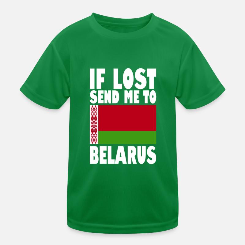 Belarus Flag Slogan Kids Functional T-Shirt