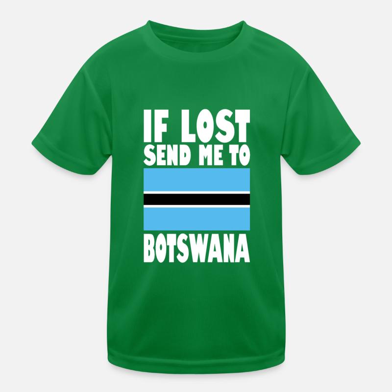Botswana Flag Saying Kids Functional T-Shirt