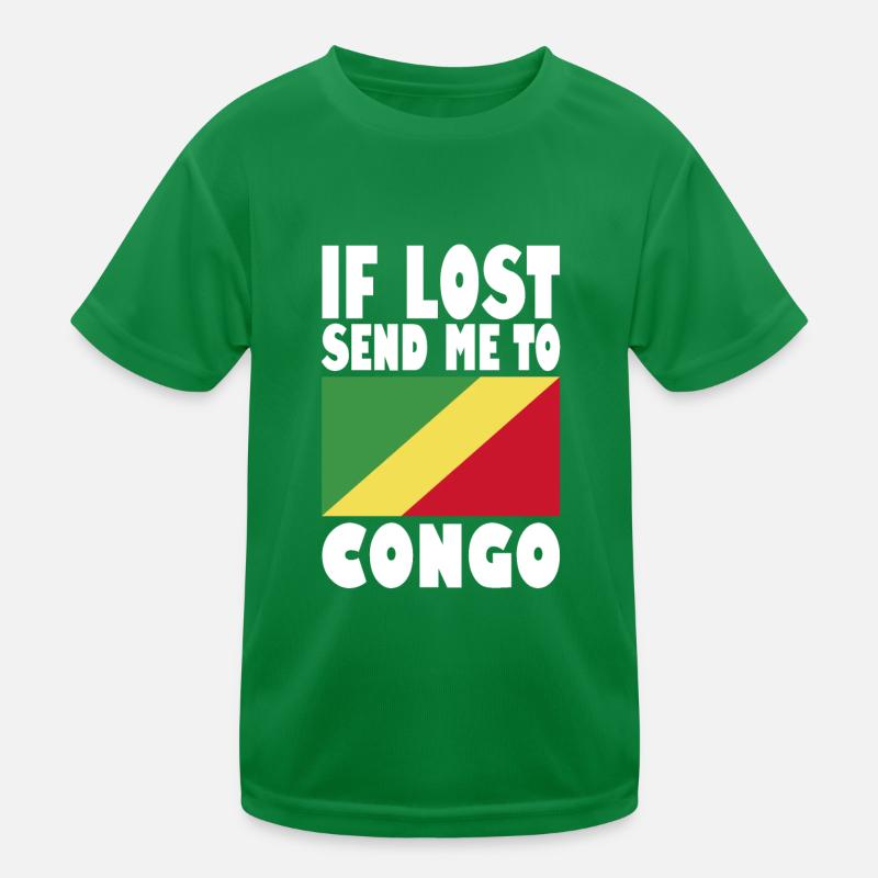 Drapeau du Congo Disant T-shirt sport Enfant