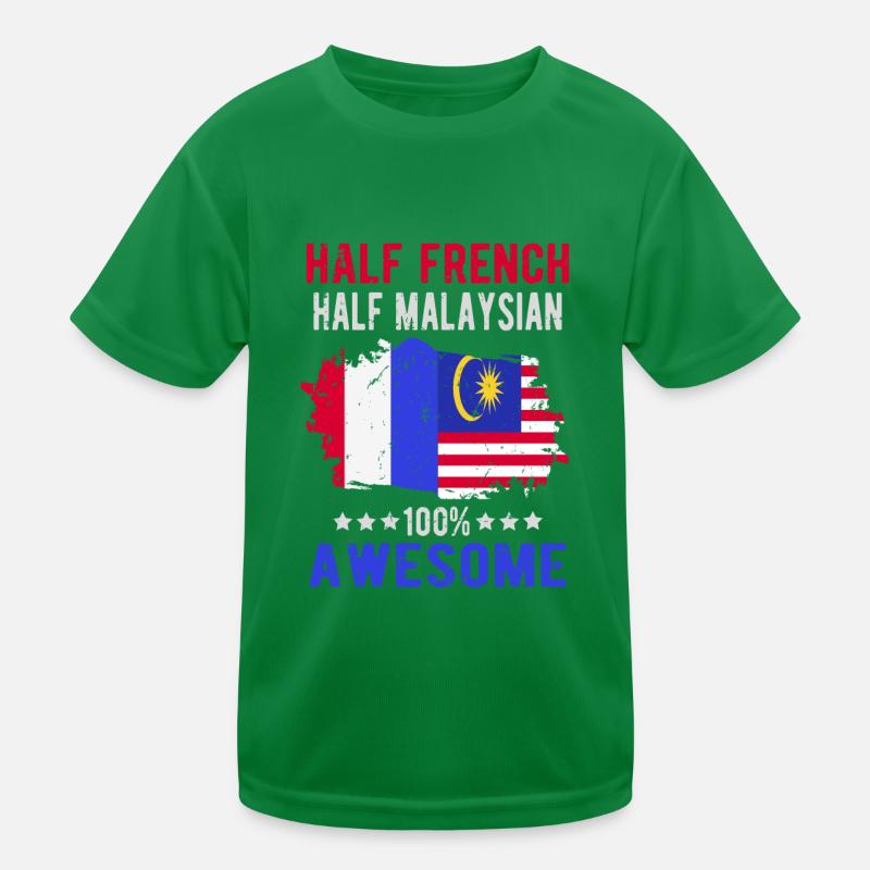 Half French Half Malaysian Kids Functional T-Shirt