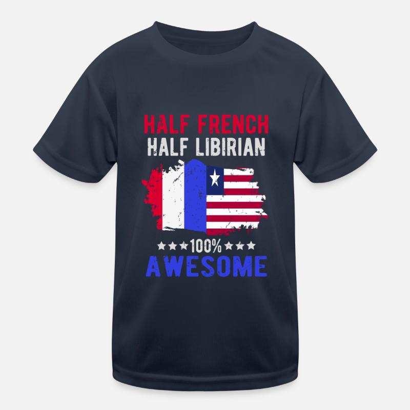 Halb Franzose Halb Libyer Kinder Funktions-T-Shirt