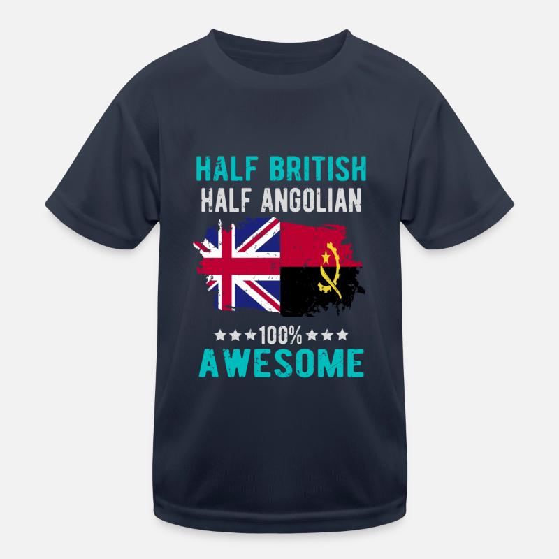 Halb Brite Halb Angolier Kinder Funktions-T-Shirt