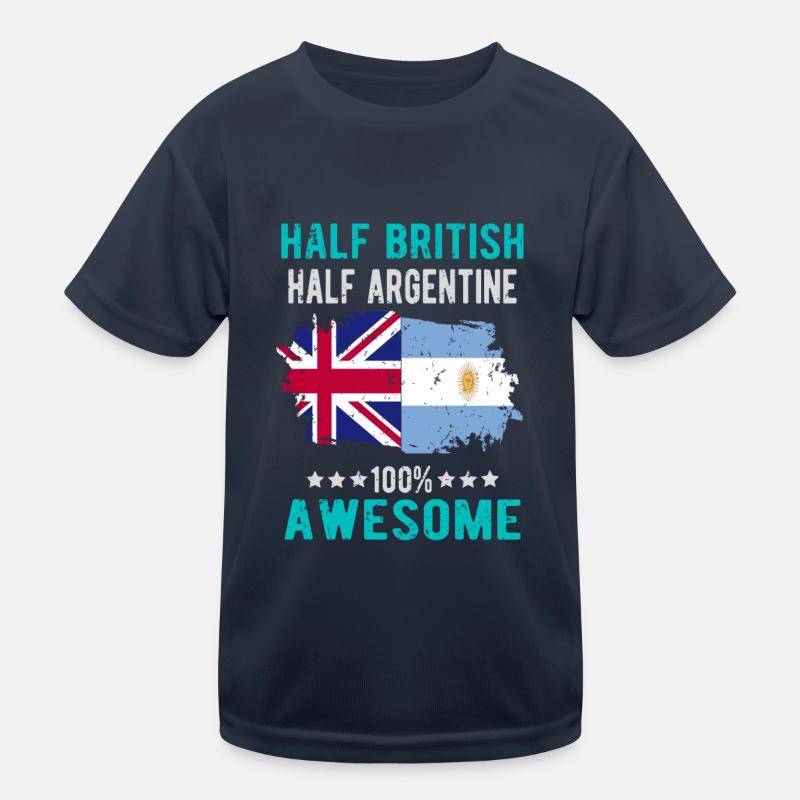 Half British Half Argentine Kids Functional T-Shirt
