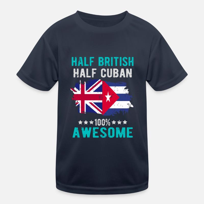 Half British Half Cuban Kids Functional T-Shirt