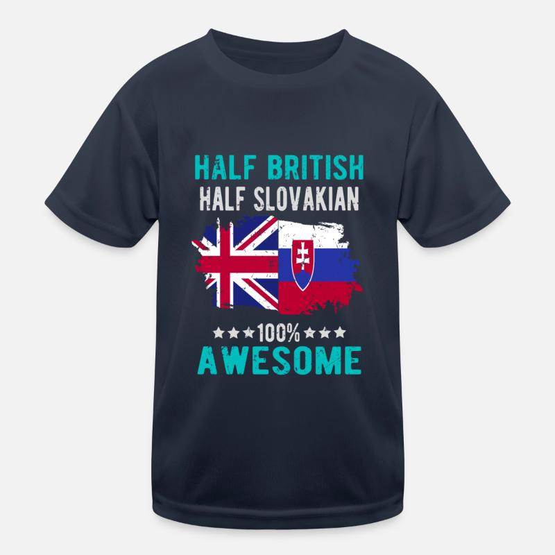 Halb Brite Halb Slowake Kinder Funktions-T-Shirt