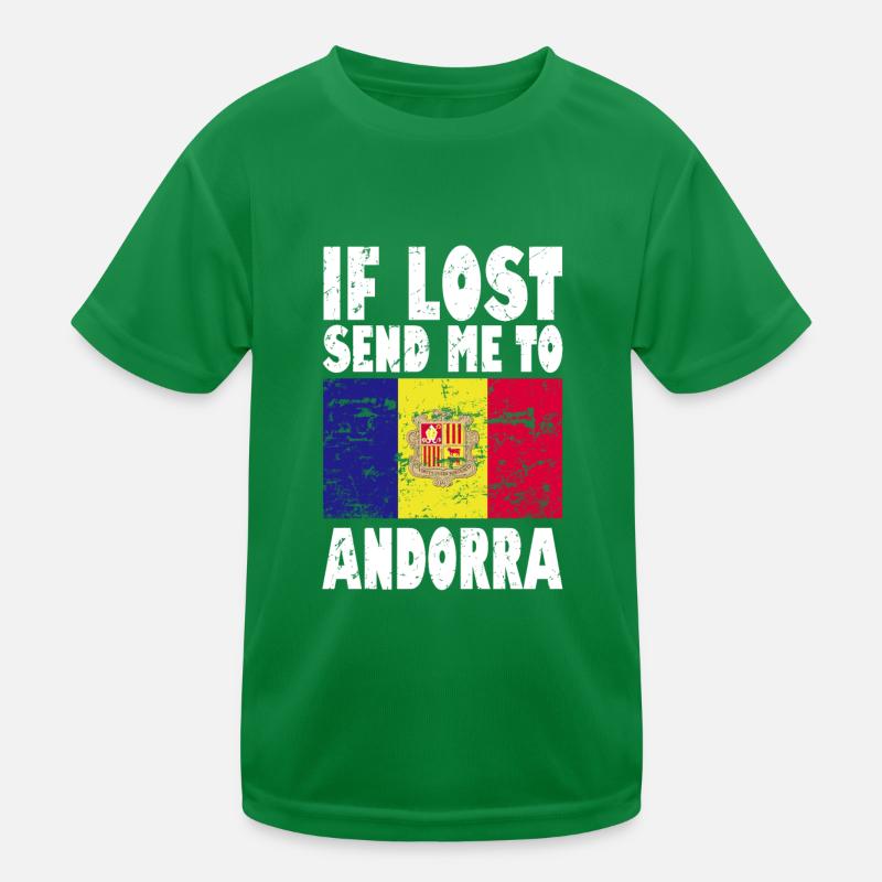 Dicton du drapeau d’Andorre T-shirt sport Enfant