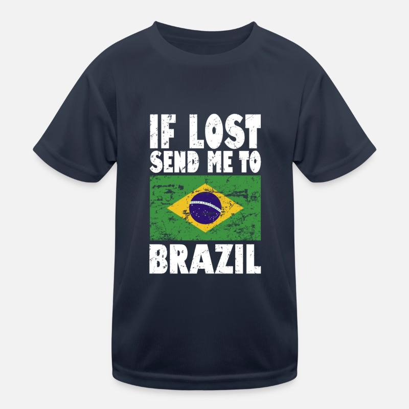 Drapeau du Brésil T-shirt sport Enfant