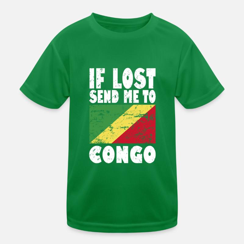 Drapeau du Congo Disant T-shirt sport Enfant