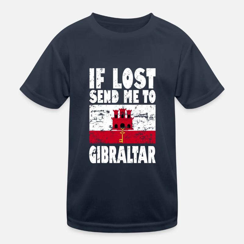 Drapeau de Gibraltar Disant T-shirt sport Enfant