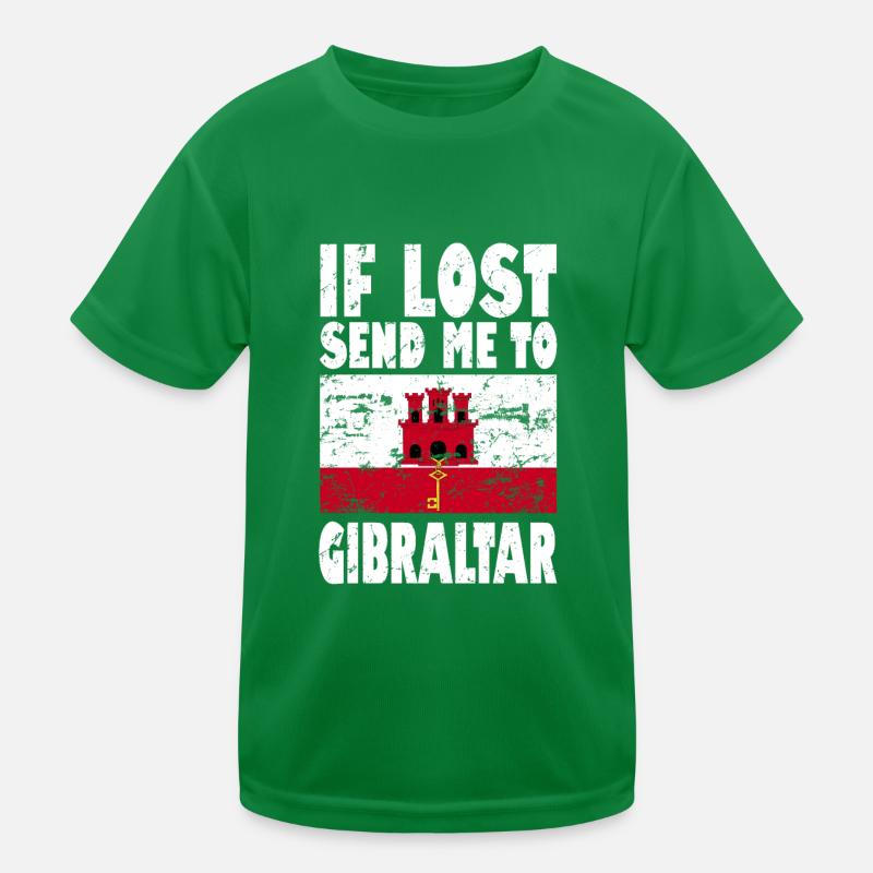 Gibraltar Flag Saying Kids Functional T-Shirt
