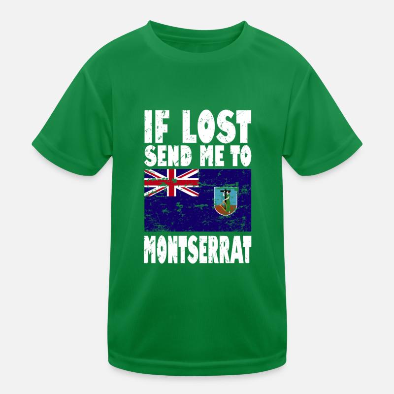 Dicton du drapeau de Montserrat T-shirt sport Enfant