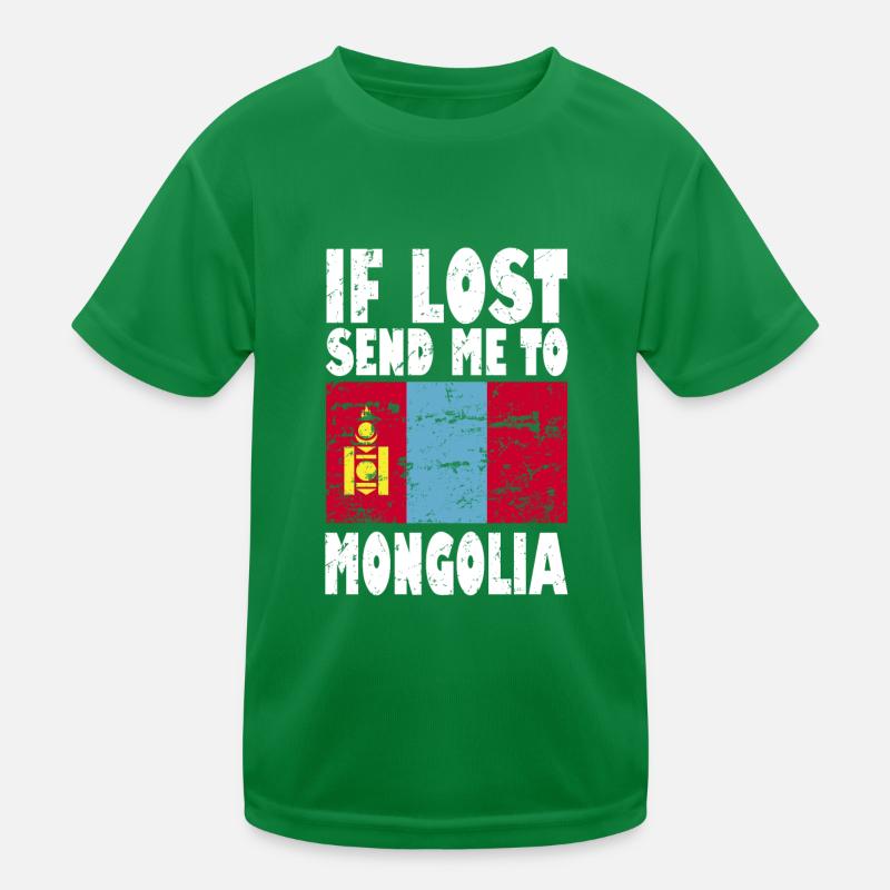 Drapeau de Mongolie T-shirt sport Enfant