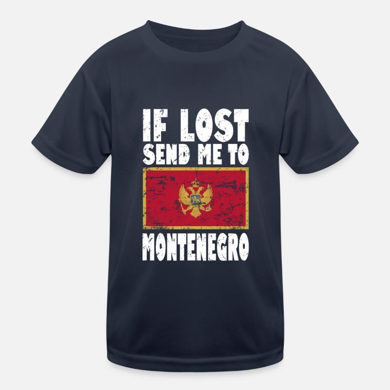 Drapeau du Monténégro T-shirt sport Enfant