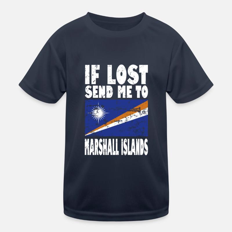 Marshall Islands Flag Saying Kids Functional T-Shirt