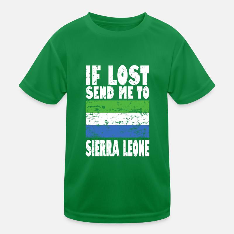 Sierra Leone Flag Saying Kids Functional T-Shirt