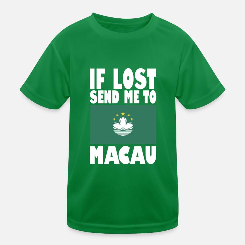 Drapeau de Macao T-shirt sport Enfant