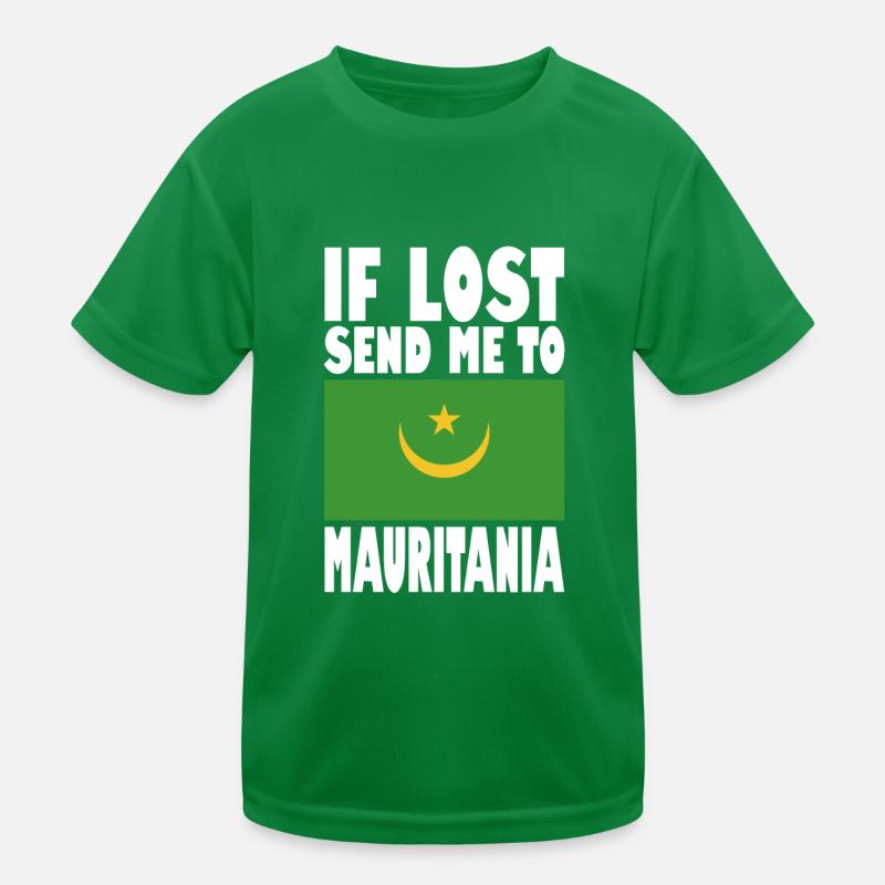 Dicton du drapeau de la Mauritanie T-shirt sport Enfant