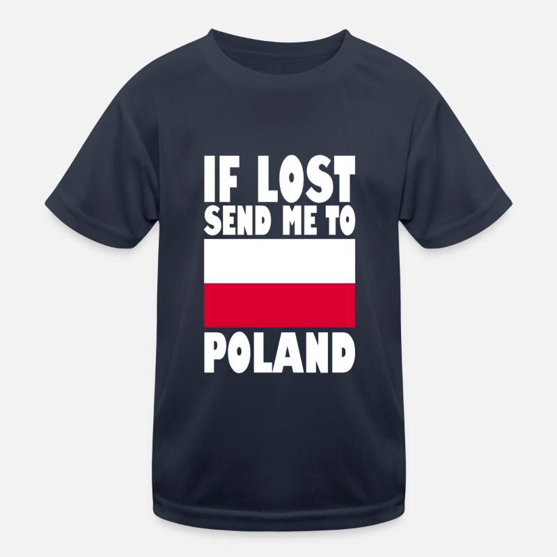 Poland Flag Slogan Kids Functional T-Shirt