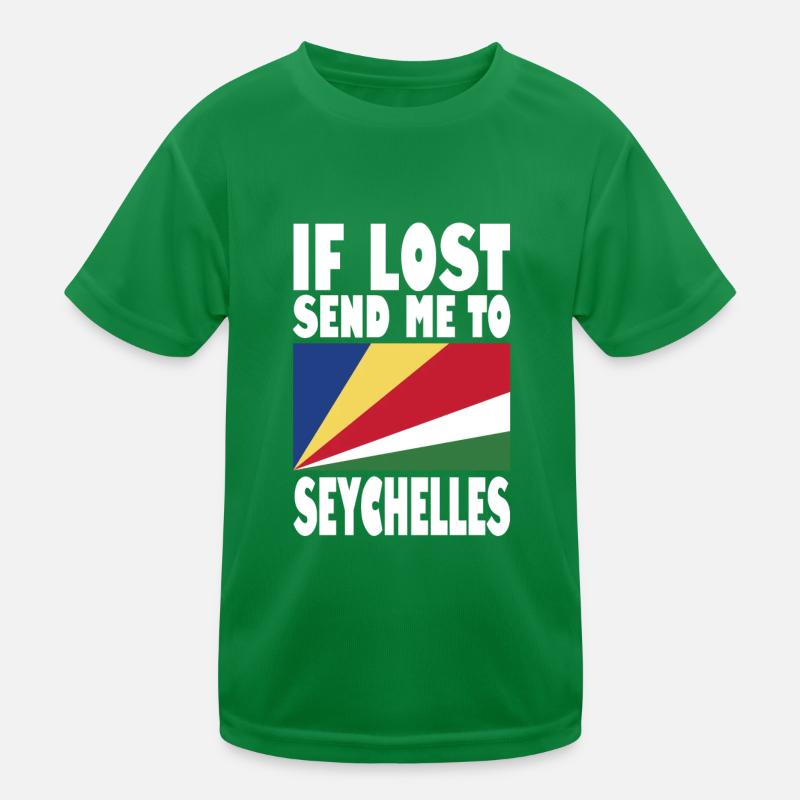 Seychelles Flag Saying Kids Functional T-Shirt
