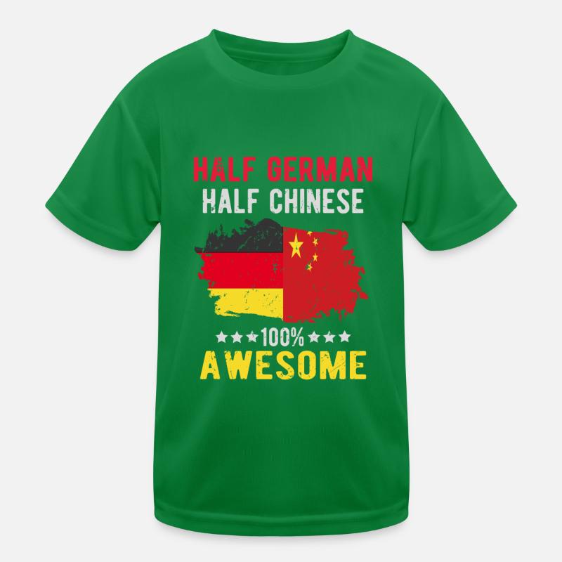 Halb Deutsch Halb Chinese Kinder Funktions-T-Shirt