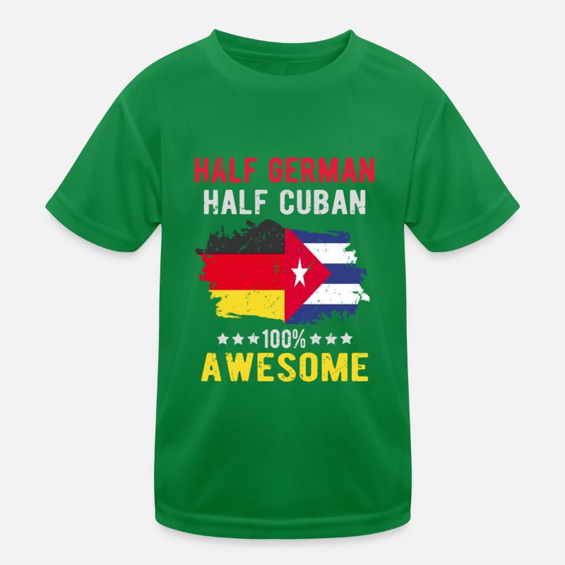 Half German Half Cuban Kids Functional T-Shirt