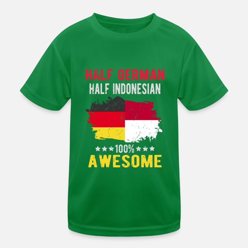 Half German Half Indonesian Kids Functional T-Shirt