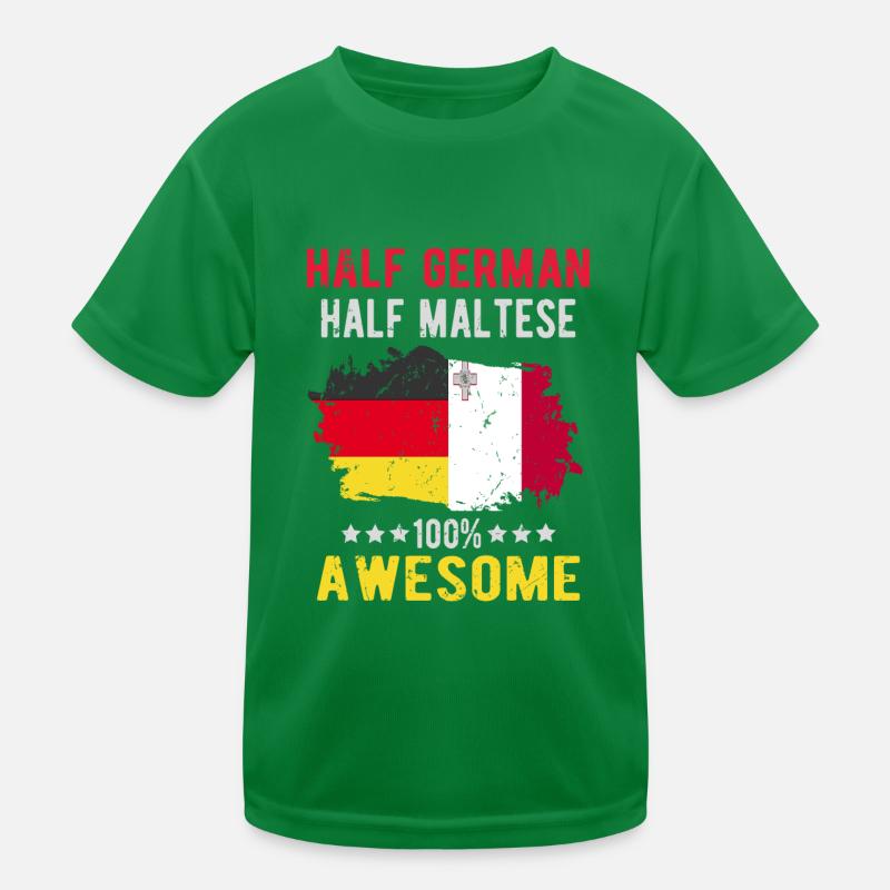 Half German half Mateser Kids Functional T-Shirt