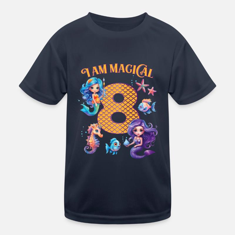 Anniversaire de sirène 8 ans T-shirt sport Enfant