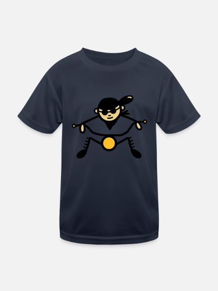 Cooler Biker auf Chopper / Moped - V3 - Funktionsshirt til børn - marineblå