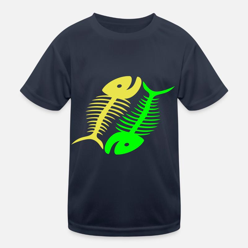 Smiling Fish Bones Kids Functional T-Shirt