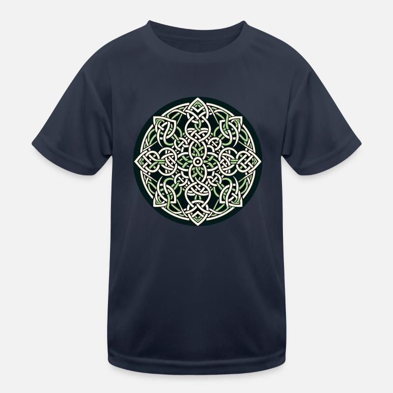 Eternal Celtic Knotwork Mandala Art 2 Kids Functional T-Shirt