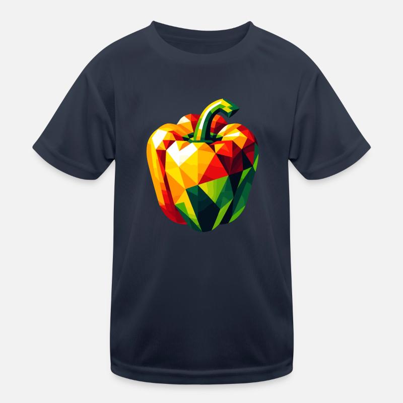 Abstract Geometric Pepper - Color Design Kids Functional T-Shirt