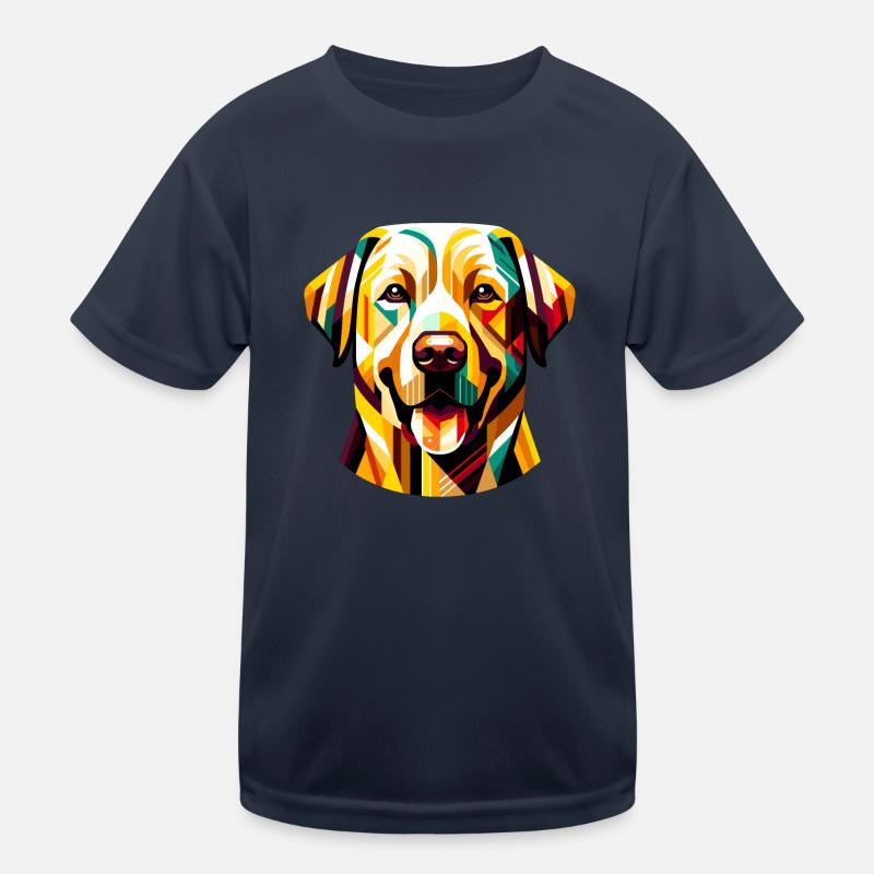Labrador Patchwork vibrant : Design abstrait de chien T-shirt sport Enfant