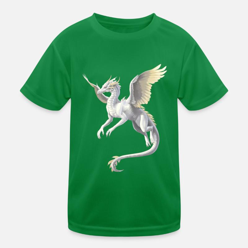 Dragon Blanc T-shirt sport Enfant