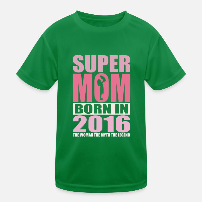 Mama Geburtstag 2016 | Super Mom Kinder Funktions-T-Shirt