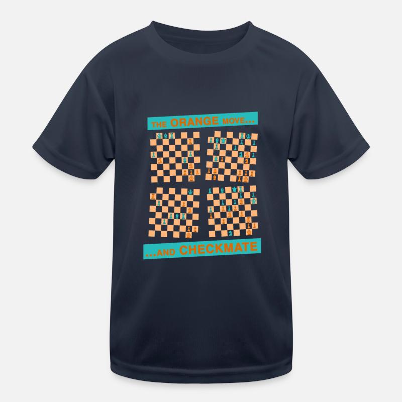 The ORANGE move ... and CHECKMATE - Knight Kids Functional T-Shirt