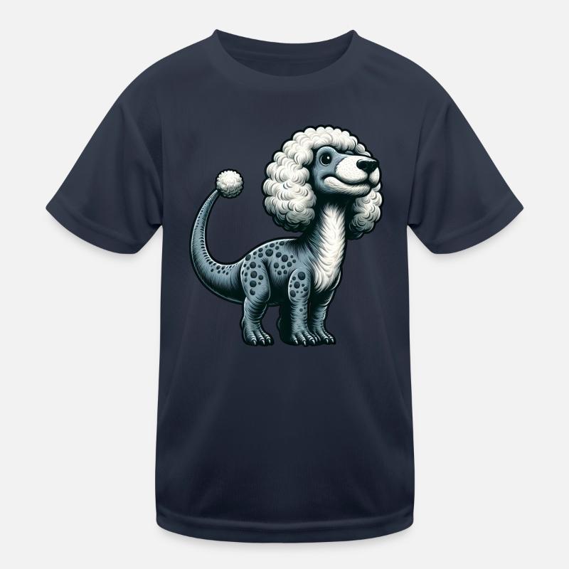 Bizarre Dino-Trex-Poodle-Fusion Mythical Creatures Kids Functional T-Shirt
