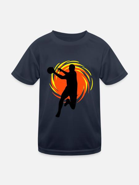 Wirbel Handballer - Kinder Funktions-T-Shirt - Navy - Vorne