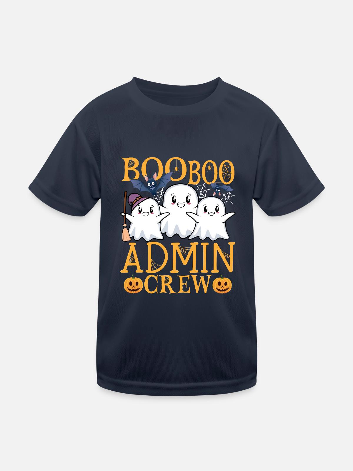 Admin uu Lustig Admin - Kinder Funktions-T-Shirt - Navy - Vorne