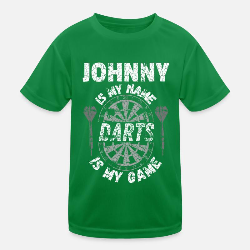Personalised darts player design Johnny Kids Functional T-Shirt
