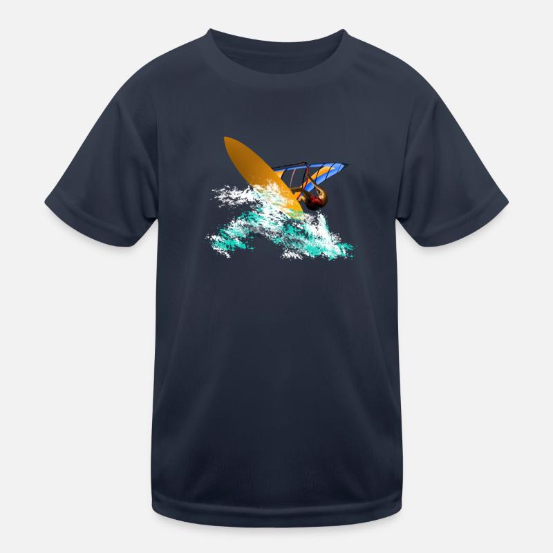 Windsurfing Kinder Funktions-T-Shirt