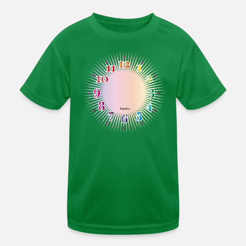 Dial with colorful numerals without clock hands Kids Functional T-Shirt