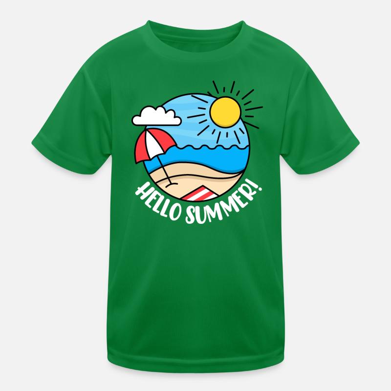 Hello Summer 2 (dunkel) Kinder Funktions-T-Shirt