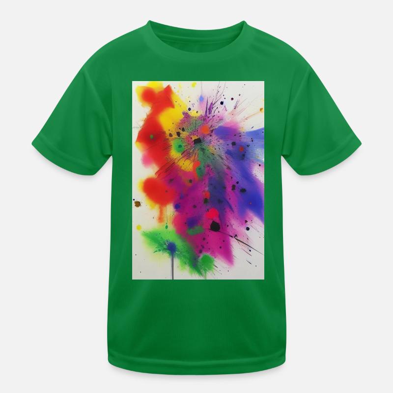 Farbspritzer Kinder Funktions-T-Shirt