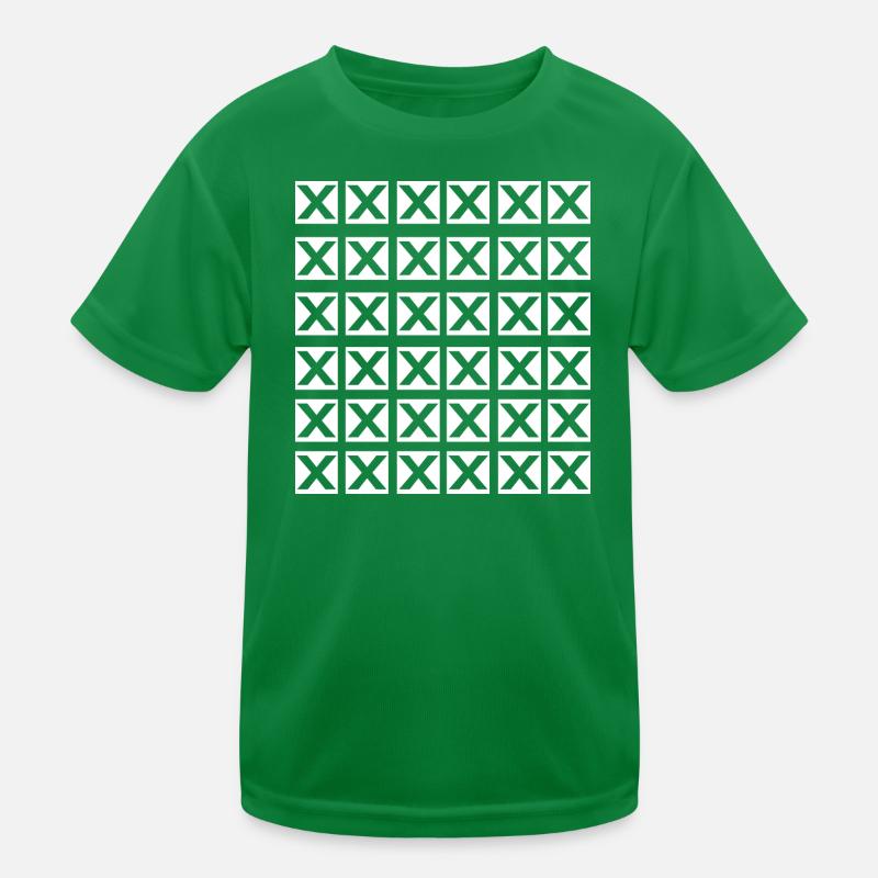 Cooles X-Grid-Design Kinder Funktions-T-Shirt