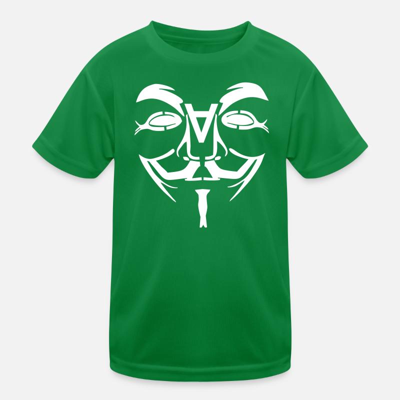 Anonymous Design Face with A Kids Functional T-Shirt