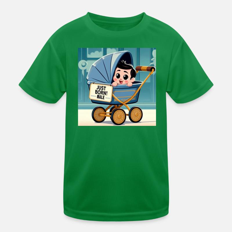Gerade geborener Junge Kinder Funktions-T-Shirt
