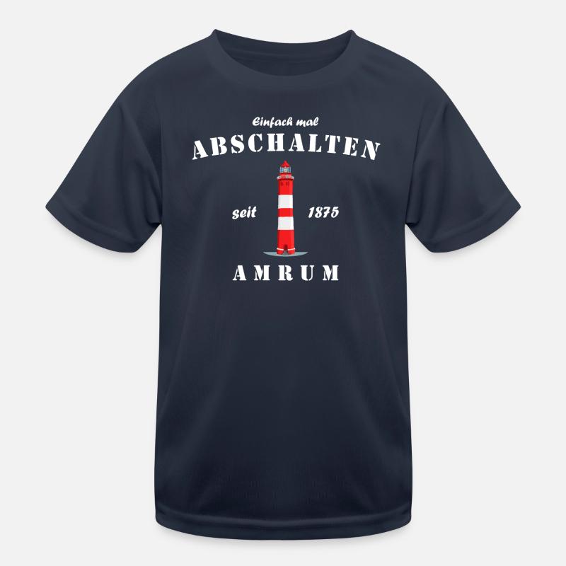 Leuchtturm auf Amrum, Einfach mal Durchatmen Kinder Funktions-T-Shirt