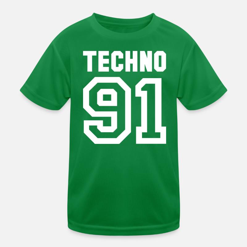 TECHNO Rave 90s Raver Kids Functional T-Shirt