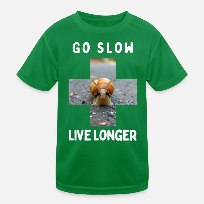 Gehen Sie langsam vor Kinder Funktions-T-Shirt
